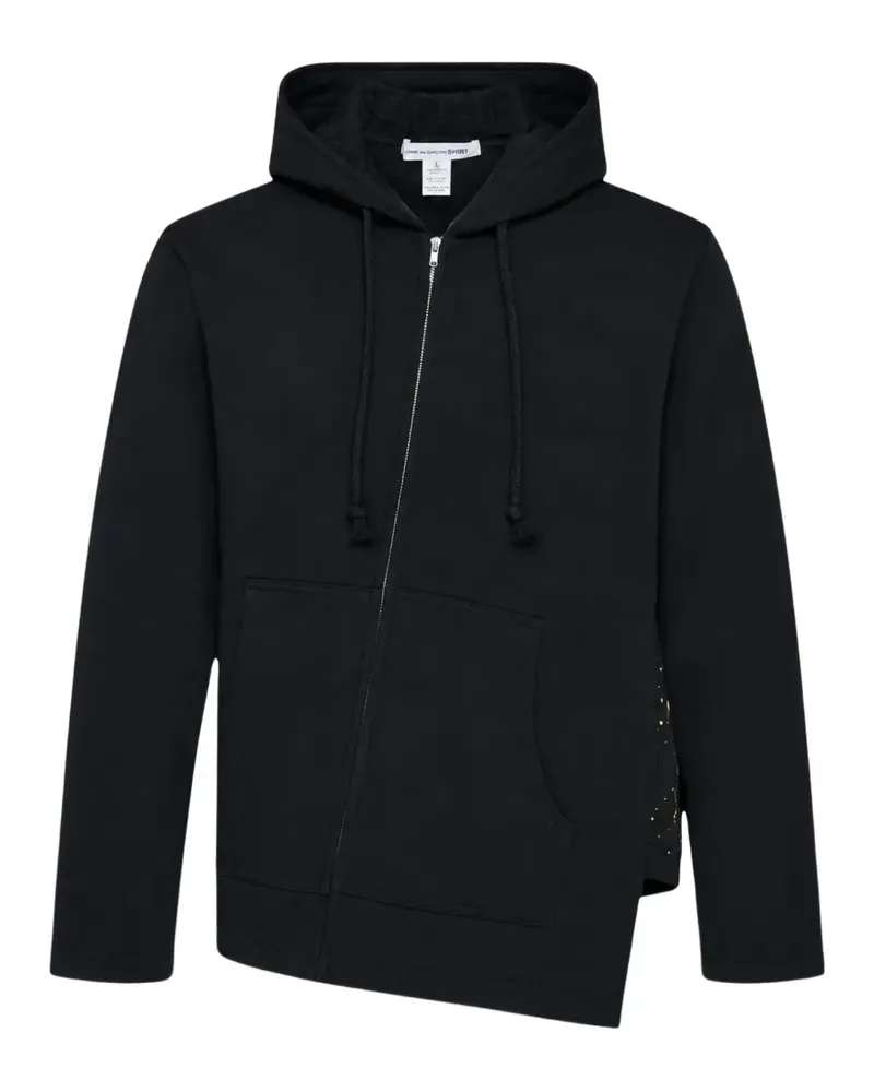Comme des Garçons Asymmetrischer Hoodie - Schwarz Schwarz