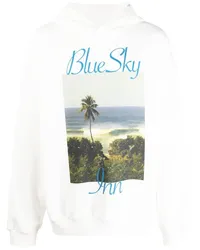 Blue Sky Inn Hoodie mit Strand-Print Weiß