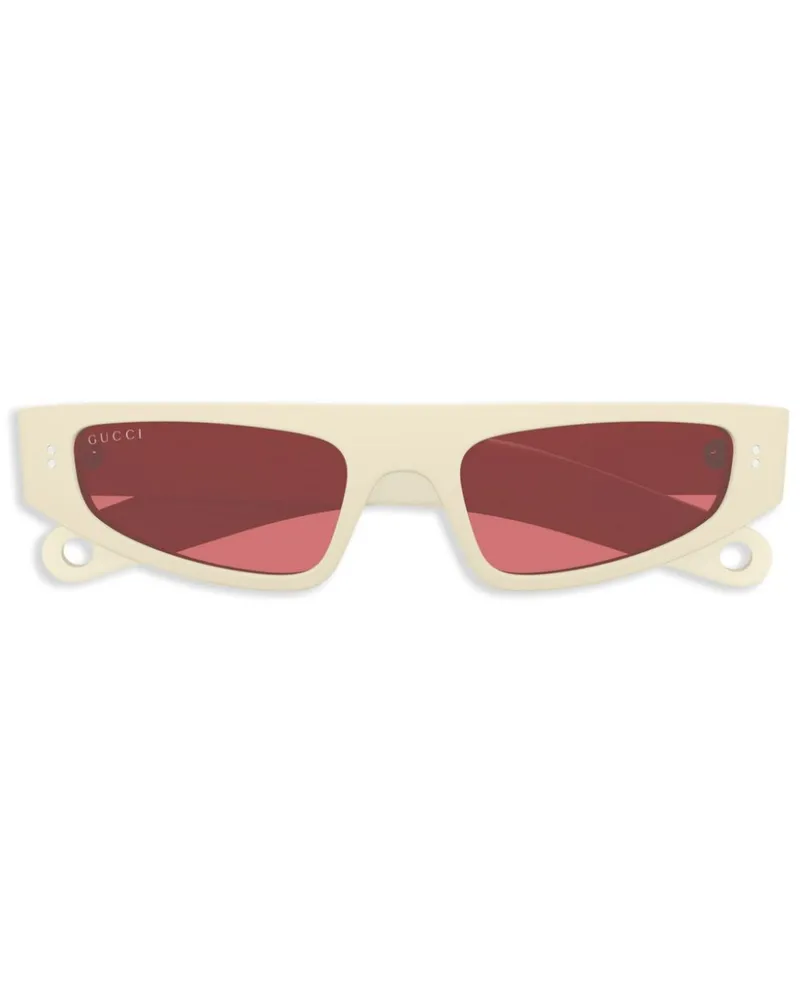 Gucci Sonnenbrille mit Cat-Eye-Gestell - Weiß Weiß