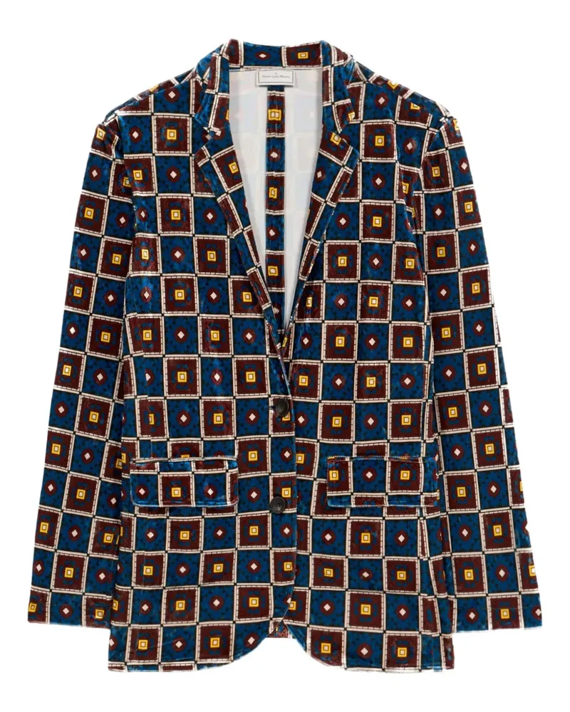 Pierre-Louis Mascia Sakko mit geometrischem Muster - Blau Blau