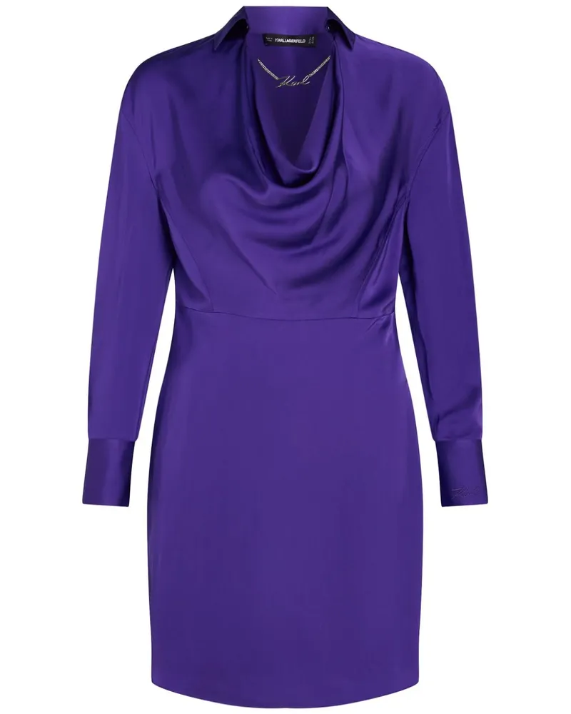 Karl Lagerfeld Kleid aus Satin - Violett Violett