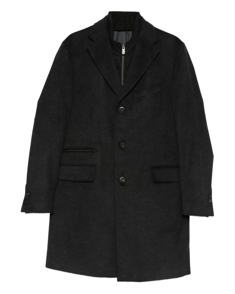 Corneliani flap-pockets single-breasted coat - Schwarz Schwarz