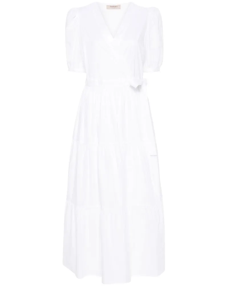 Twin-Set Maxikleid aus Baumwolle - Weiß Weiß