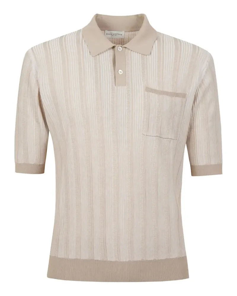 Ballantyne pocket ribbed polo shirt - Nude Nude