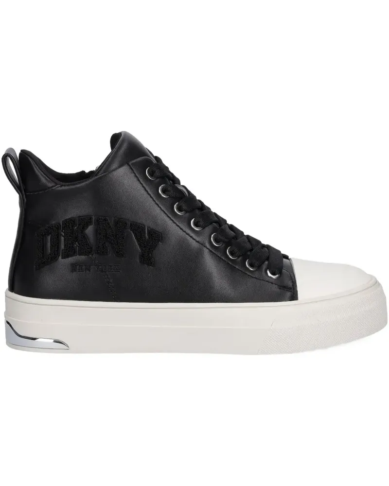 DKNY 35mm logo-lettering high-top sneakers - Schwarz Schwarz