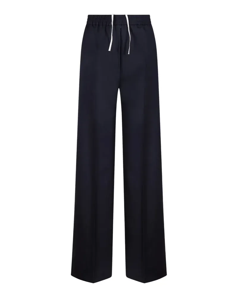 Max Mara Bundfaltenhose mit Kordelzug - Blau Blau