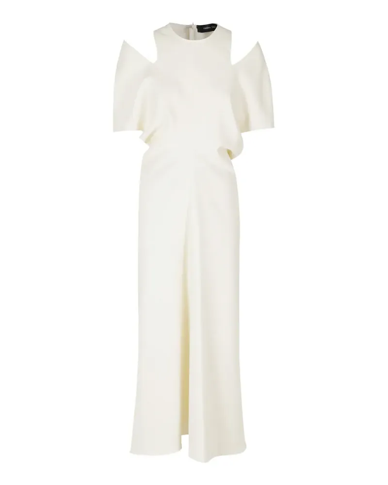 Federica Tosi cold-shoulder draped midi dress - Weiß Weiß
