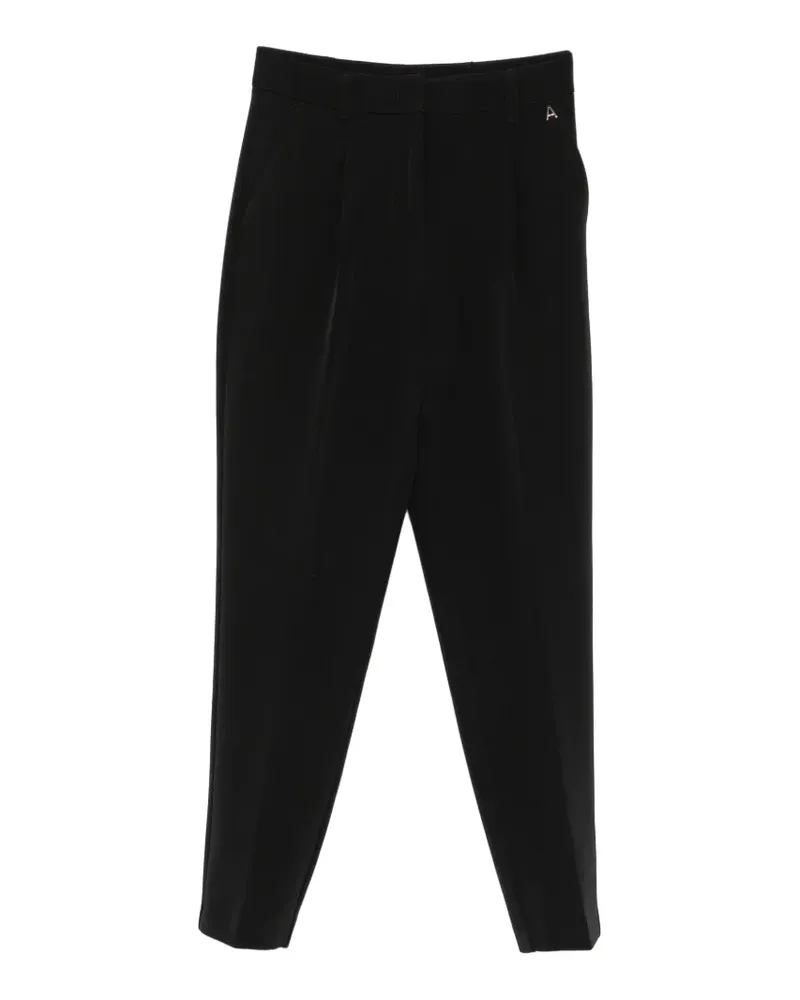 Twin-Set Cropped-Hose mit Falten - Schwarz Schwarz