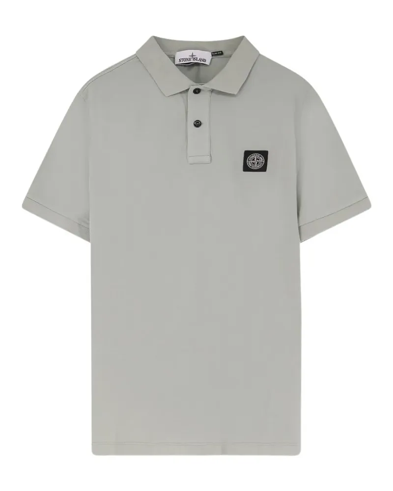 Stone Island logo-patch polo shirt - Grün Grün