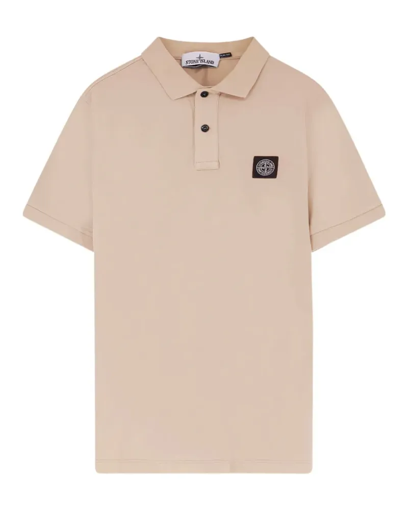 Stone Island Poloshirt mit Logo-Patch - Nude Nude