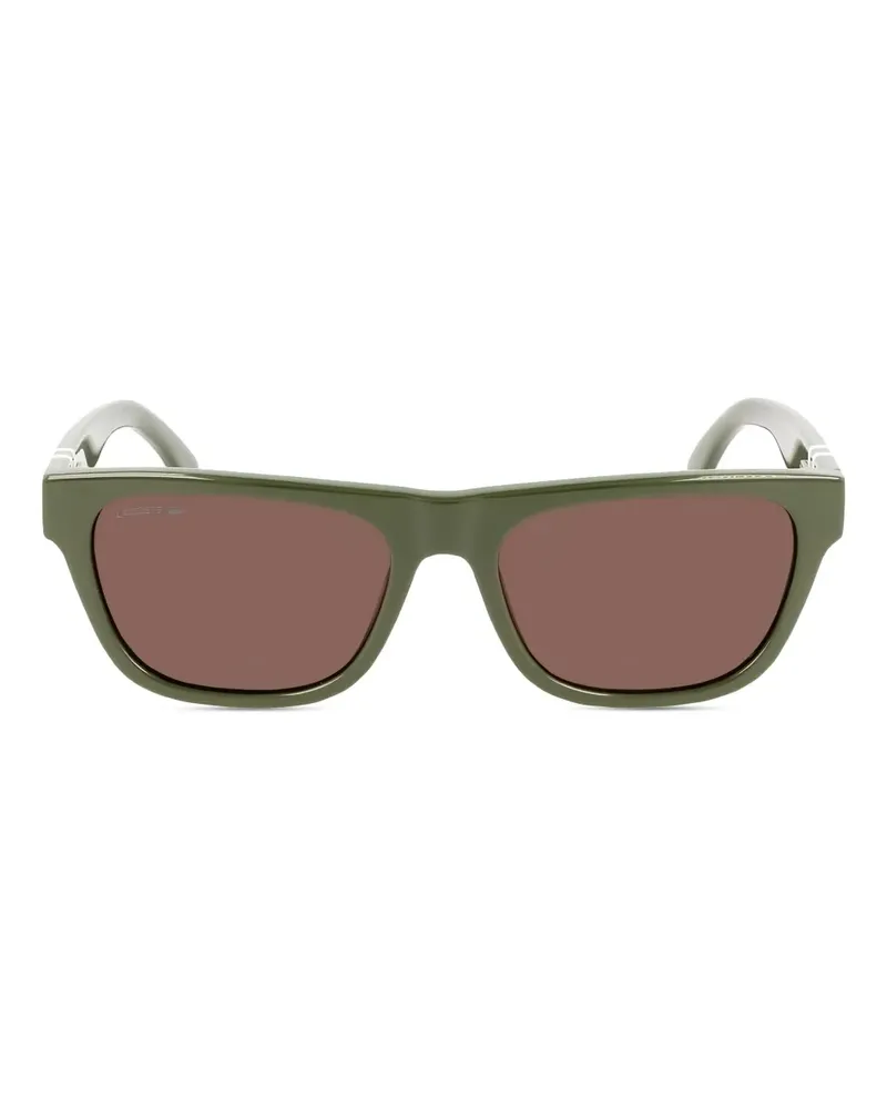 Lacoste Sonnenbrille mit eckigem Gestell - Grün Grün