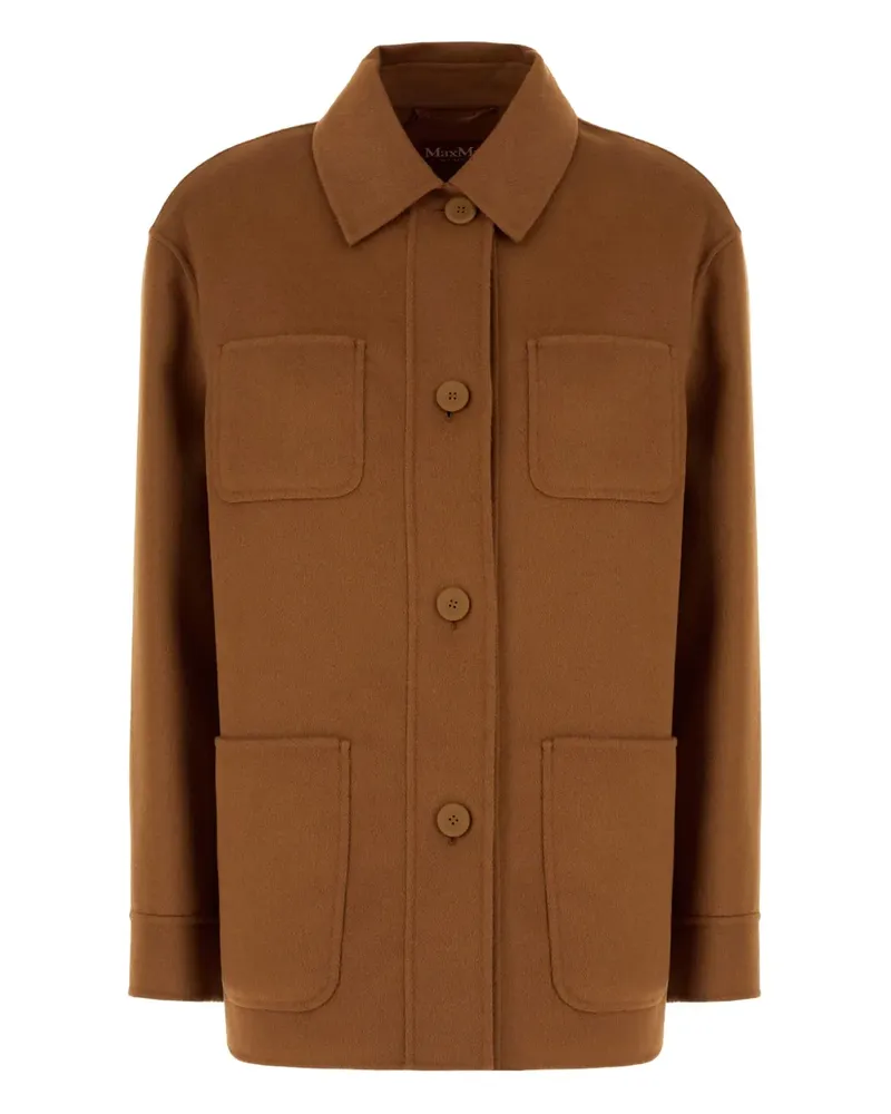 Max Mara Jacke mit aufgesetzter Tasche - Braun Braun