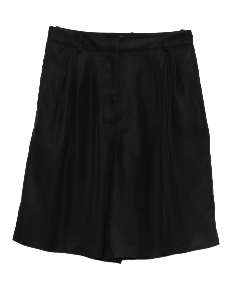 FRANKIE Shop Bermudas mit Falten - Schwarz Schwarz