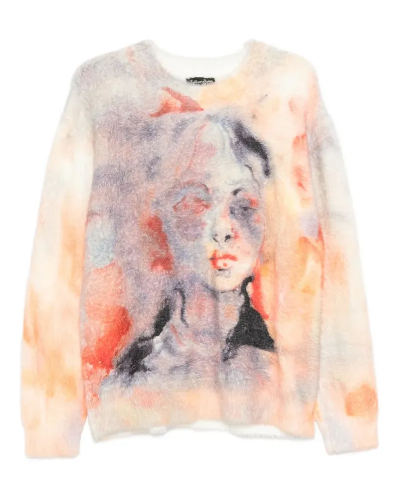 KidSuper Pullover mit Porträt-Print - Nude Nude