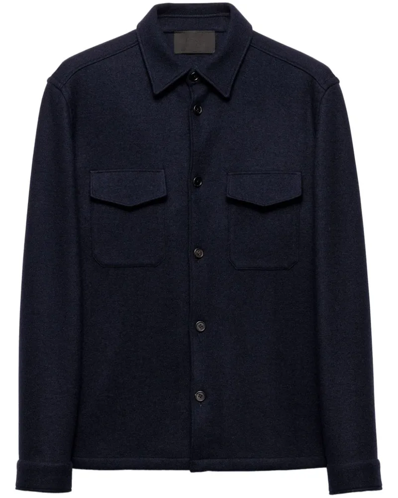 Prada Hemd mit Triangel-Logo - Blau Blau