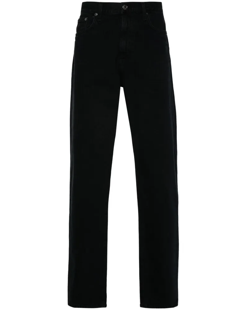 AGOLDE Halbhohe Curtis Straight-Leg-Jeans Schwarz