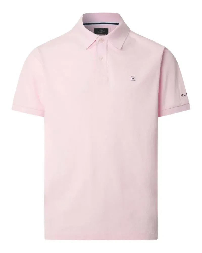Hackett Poloshirt mit Streifendetail - Rosa Rosa