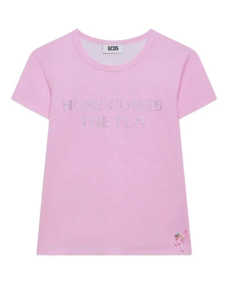 GCDS Polly Pocket Bling T-Shirt - Rosa Rosa