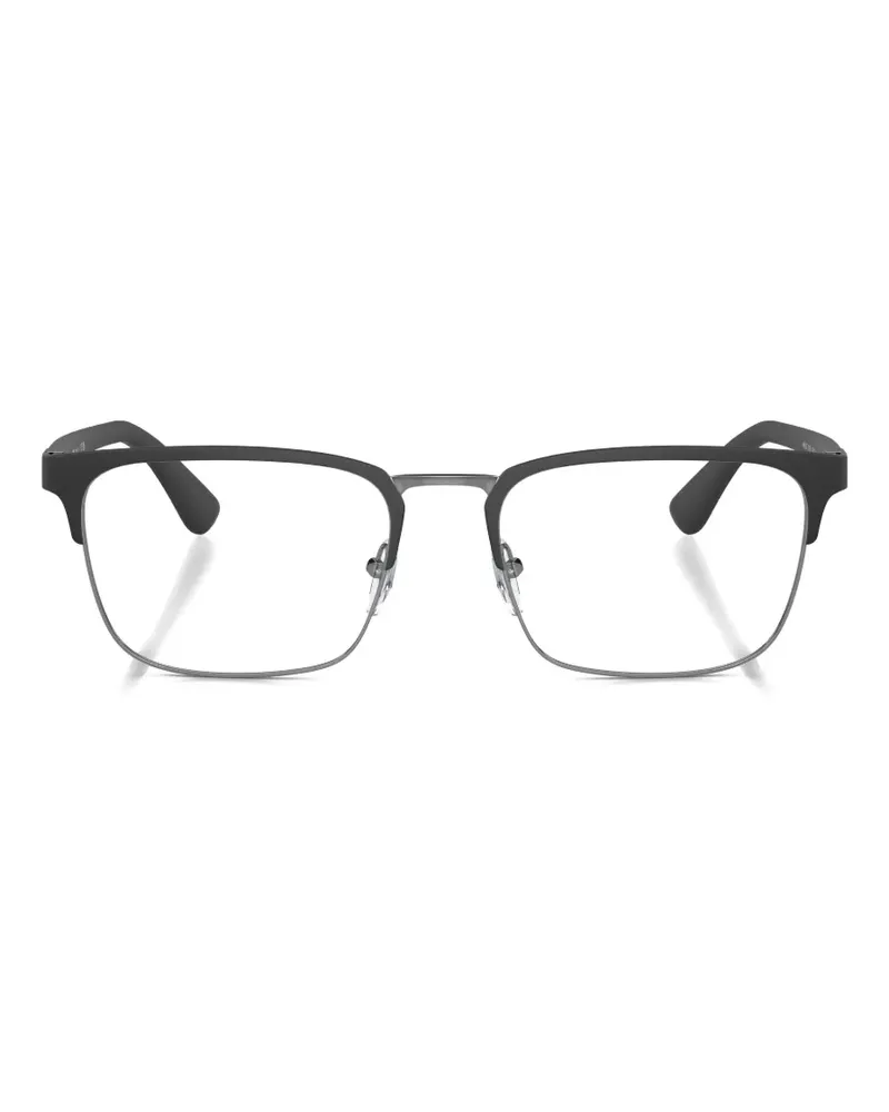 Prada Brille mit eckigem Gestell - Schwarz Schwarz