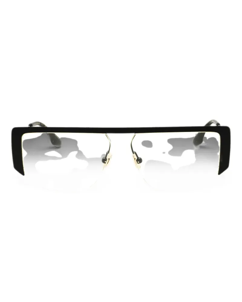 Victoria Beckham Sonnenbrille mit eckigem Gestell - Schwarz Schwarz