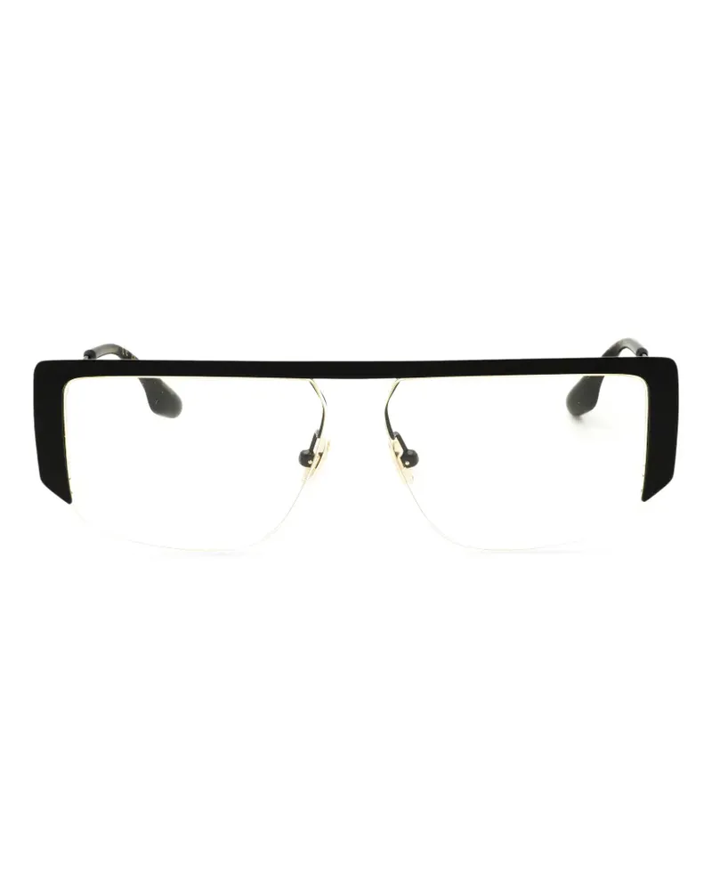 Victoria Beckham Sonnenbrille mit eckigem Gestell - Schwarz Schwarz