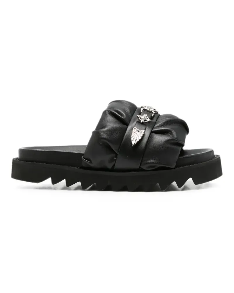 Toga ruched metal-embellished sandals - Schwarz Schwarz