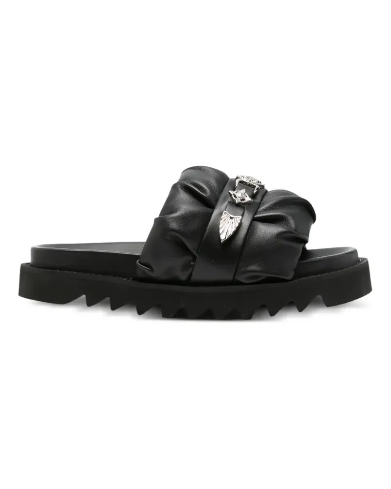 Toga Sandalen mit gerafften Details - Schwarz Schwarz