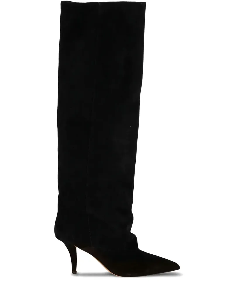 Paris Texas Ines Stiefel aus Wildleder 75mm - Schwarz Schwarz