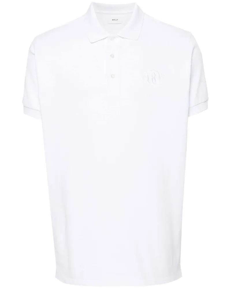 Bally Poloshirt mit Logo-Stickerei Weiß