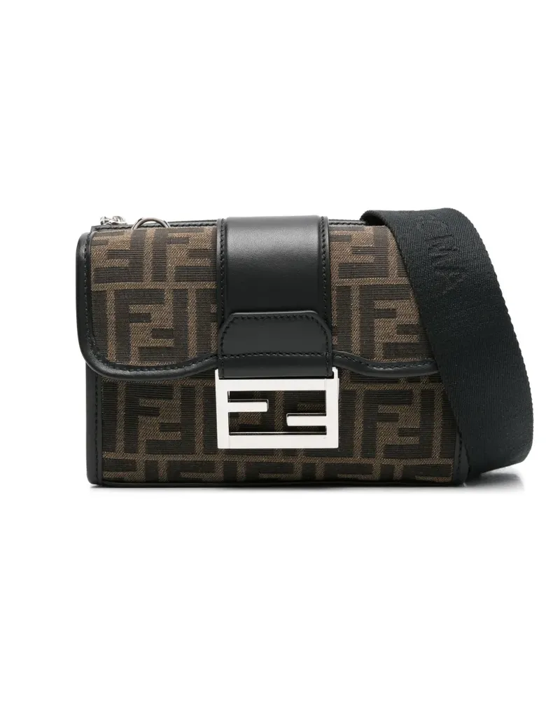 Fendi Double Baguette Umhängetasche - Braun Braun