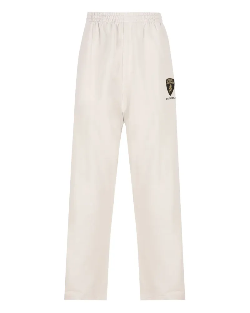 Balenciaga x Automobili Lamborghini Jogginghose mit Logo - Weiß Weiß