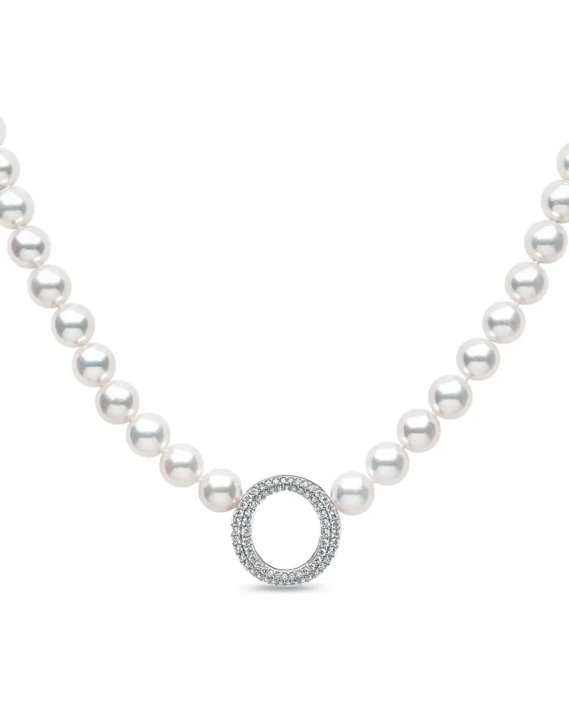 YOKO London Halskette mit Perlen 18mm - Silber Silber