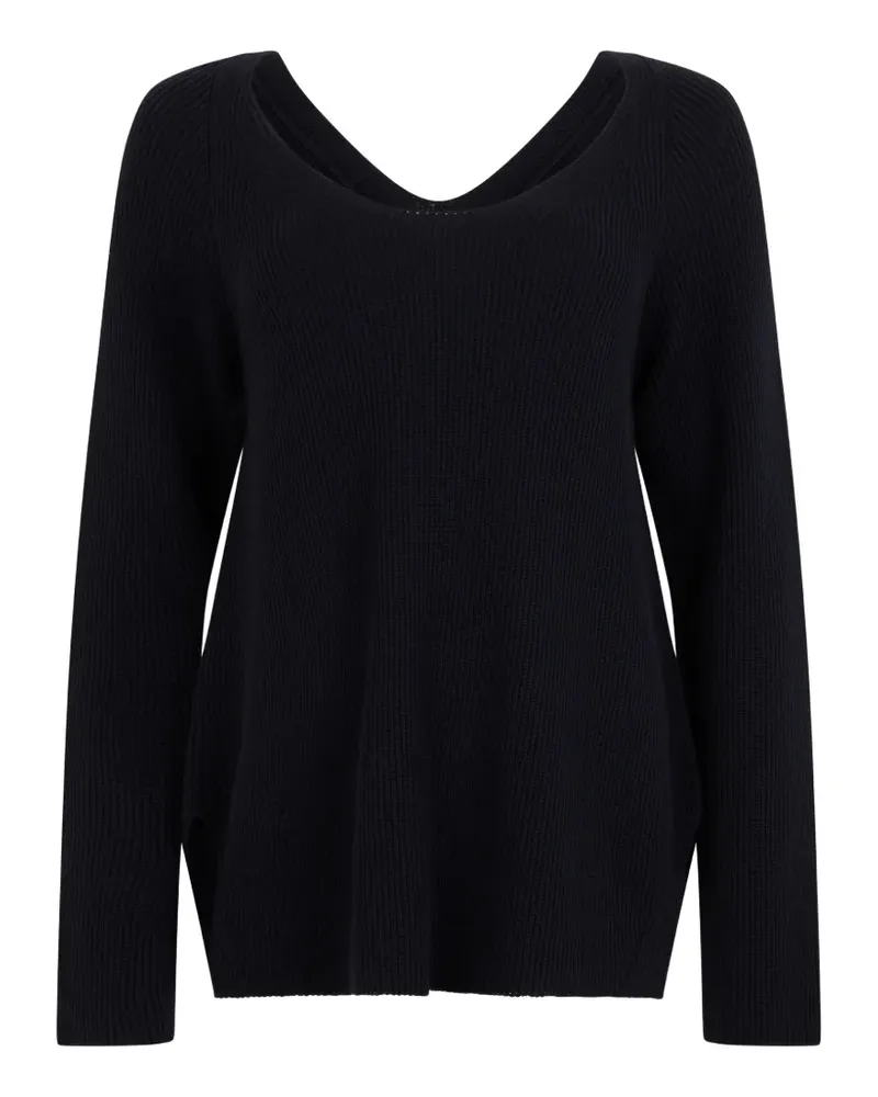 Fabiana Filippi V-neck flared sweater - Schwarz Schwarz