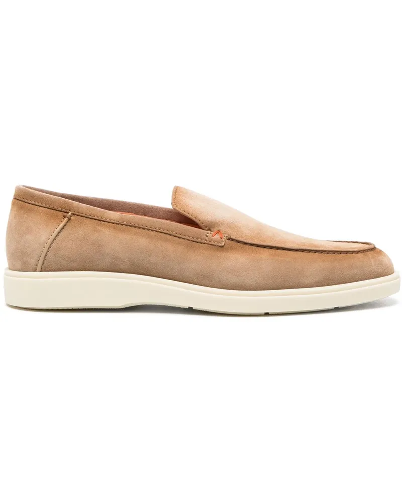 Santoni Loafer aus Wildleder - Nude Nude