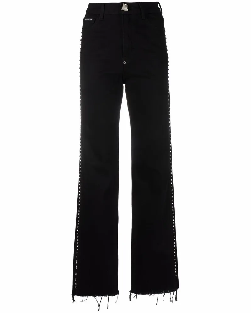 Philipp Plein Kristallverzierte Jeans Schwarz