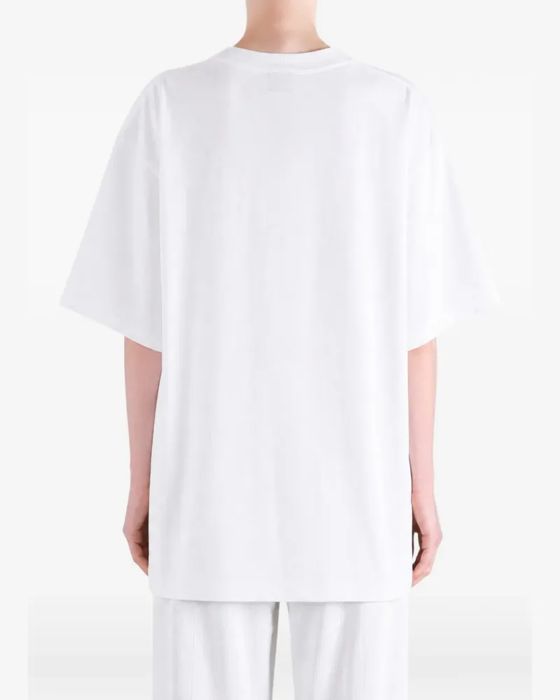 Balenciaga T-Shirt mit grafischem Print - Weiß Weiß