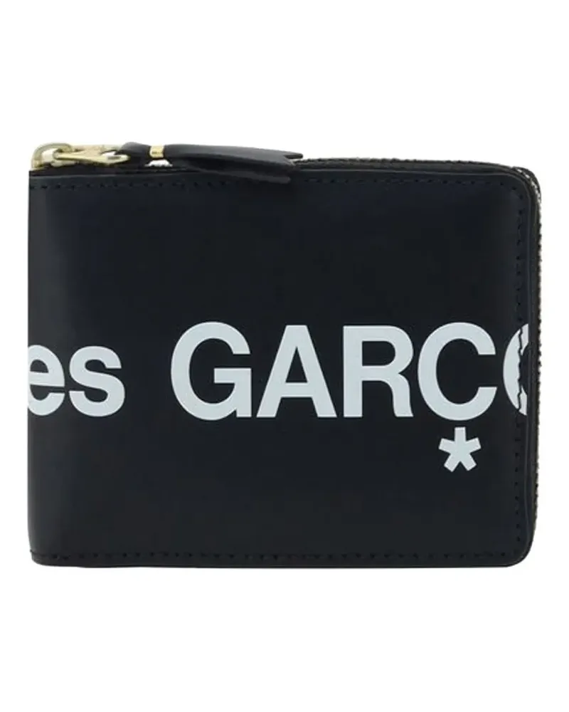 Comme des Garçons logo-print zip-around wallet - Schwarz Schwarz