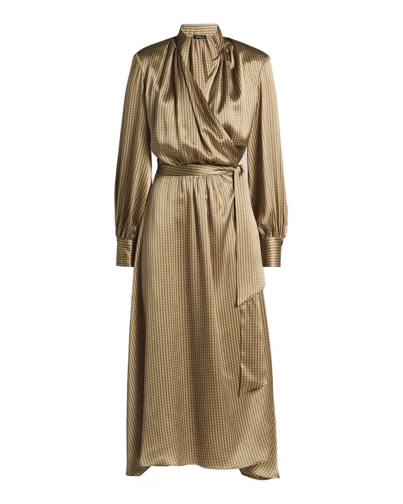 Kiton Midikleid mit geometrischem Muster und Gürtel - Nude Nude