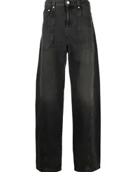 Trussardi Weite High-Rise-Jeans Schwarz