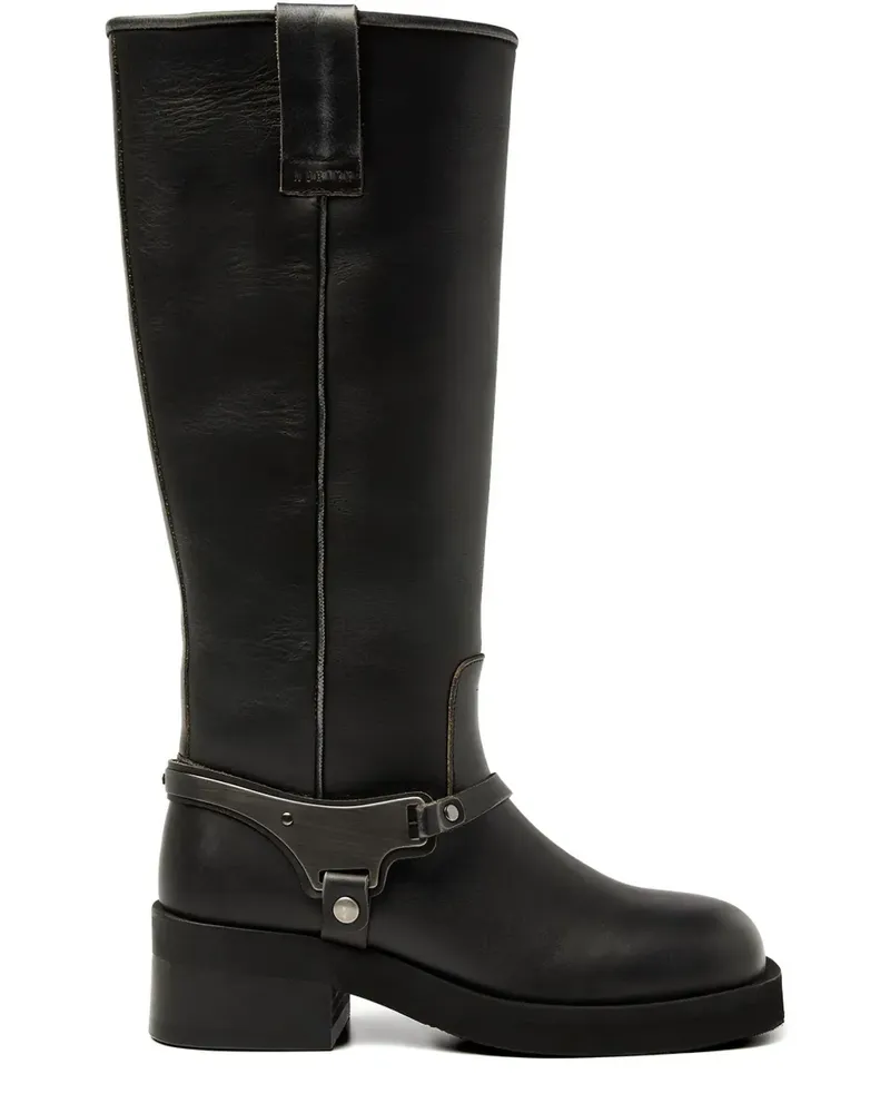 Nubikk Kniehohe Eve Lynn Stiefel 50mm - Schwarz Schwarz