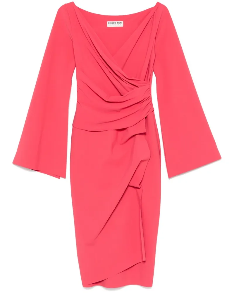 Chiara Boni Isoshi Midikleid - Rosa Rosa