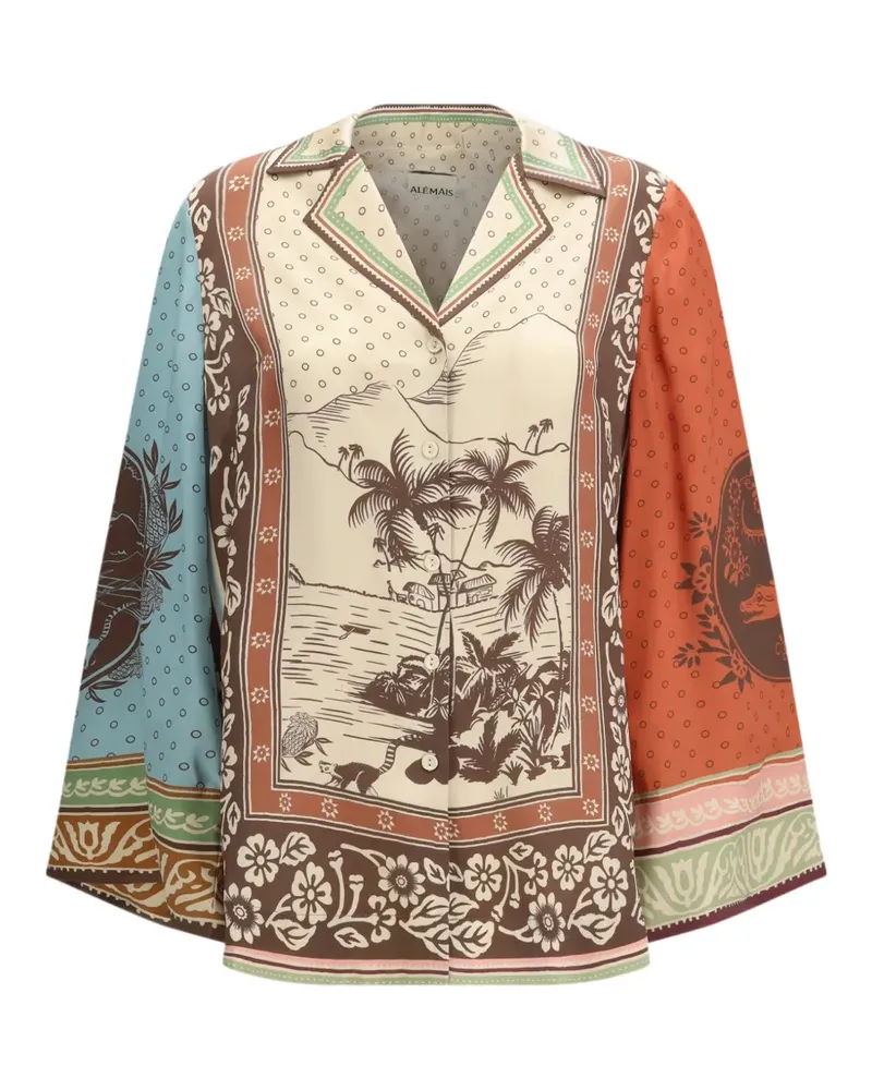 ALEMAIS Alberta Hemd mit grafischem Print - Nude Nude