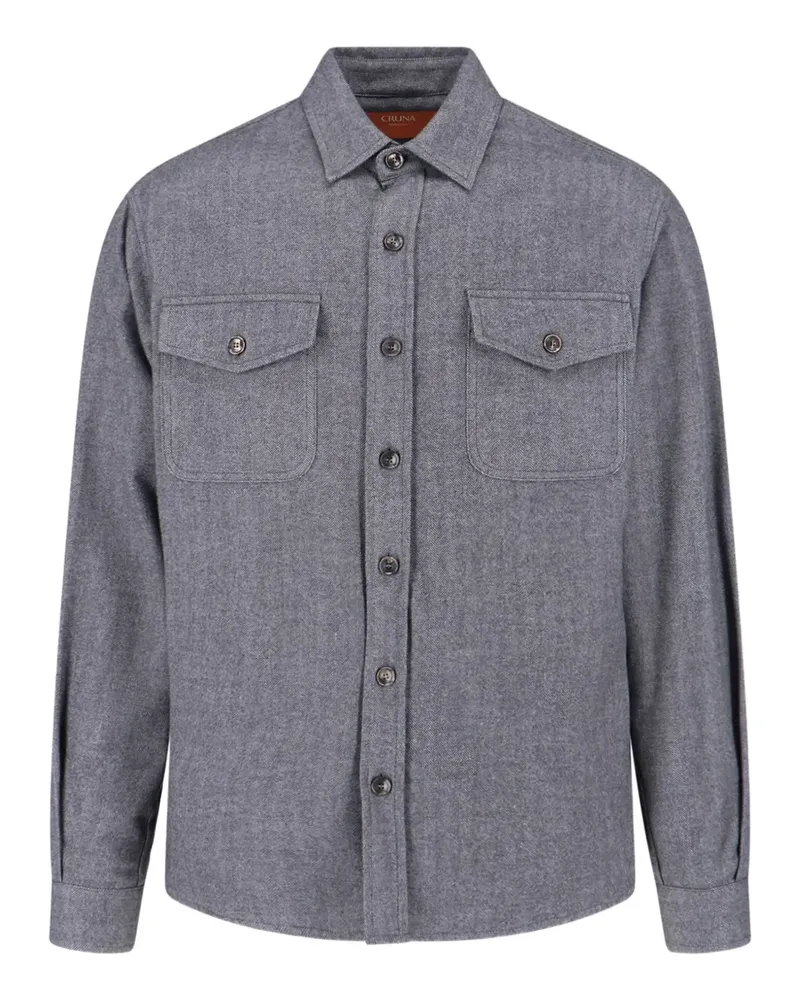 CRUNA Osaka buttoned shirt - Grau Grau