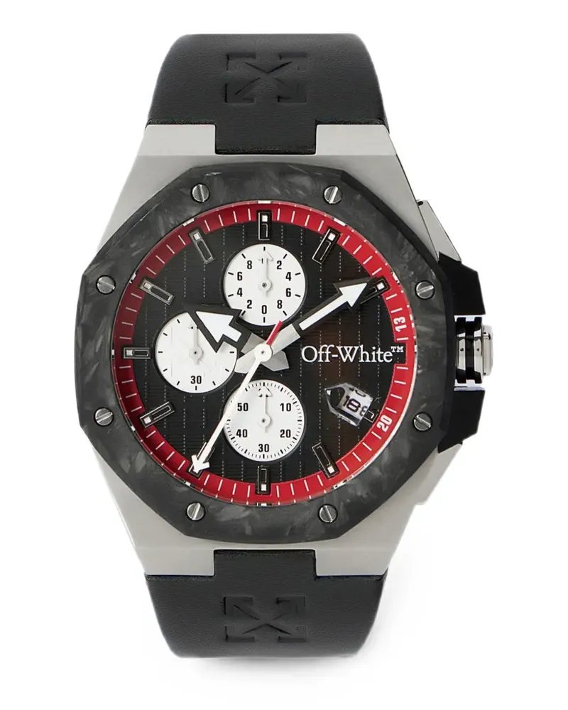 OFF-WHITE Frequency Chrono 42mm watch - Schwarz Schwarz