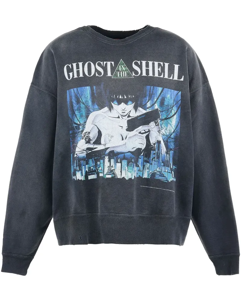 SAINT MXXXXXX Sweatshirt mit grafischem Print - Schwarz Schwarz