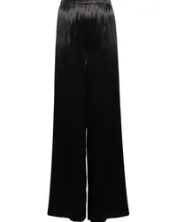 Ferragamo Satinhose mit weitem Bein Schwarz