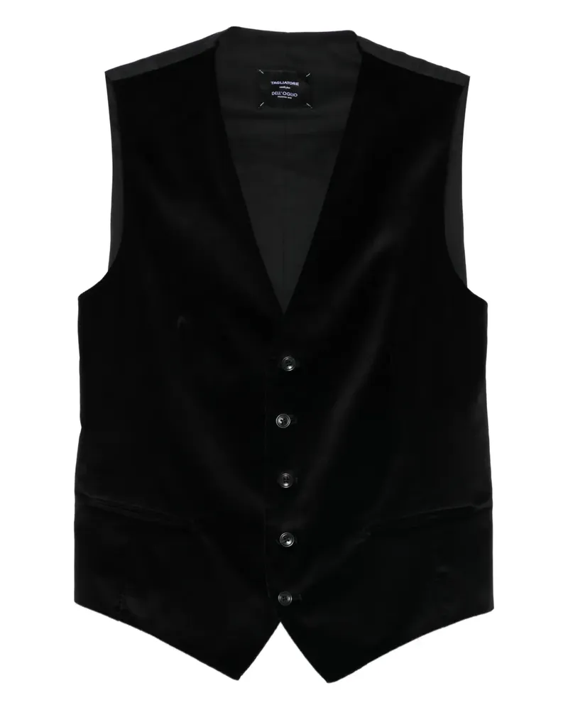 Tagliatore Brian button waistcoat - Schwarz Schwarz