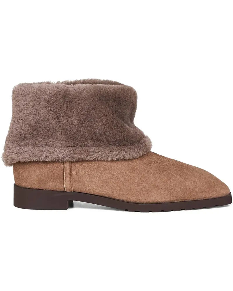 Totême Stiefel mit Shearling-Bündchen - Braun Braun