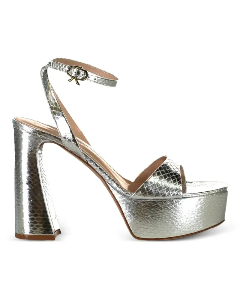 Gianvito Rossi Nancy platform buckle sandals - Silber Silber