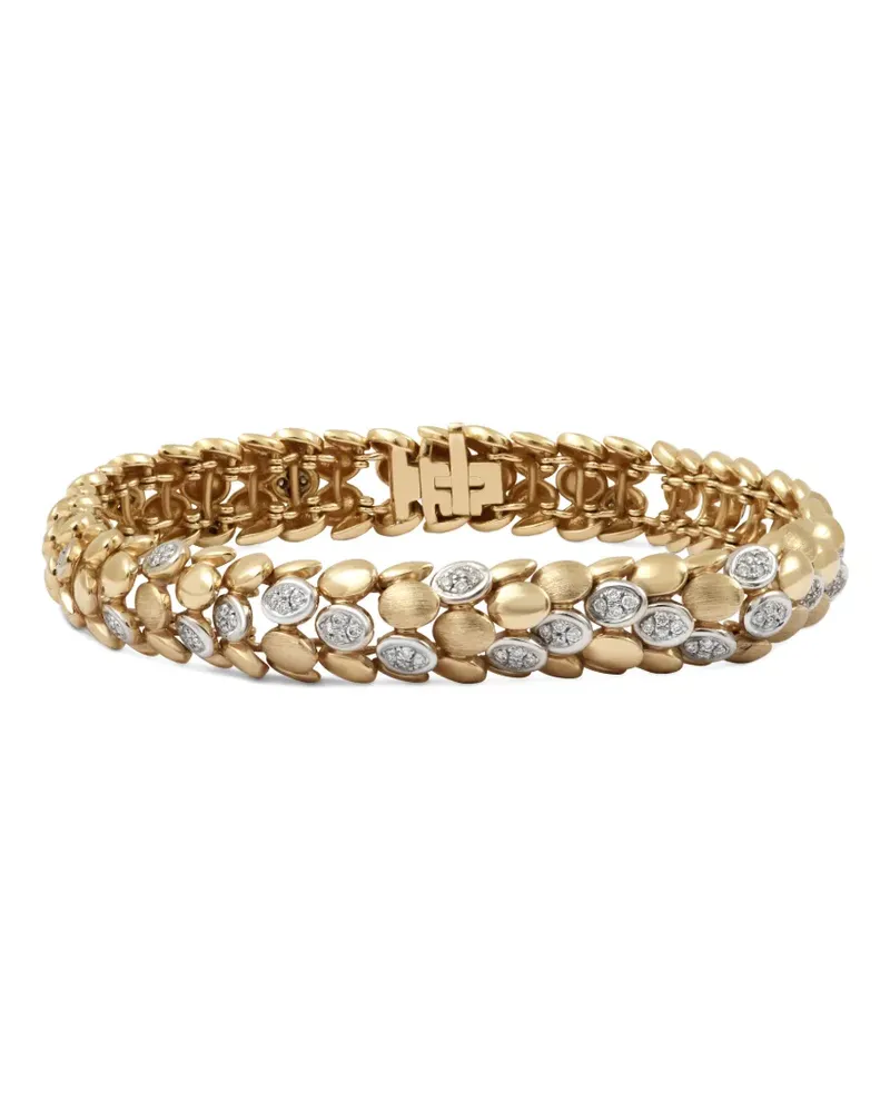 Rainbow K Kleines Blossom Armband mit Diamanten - Gold Gold